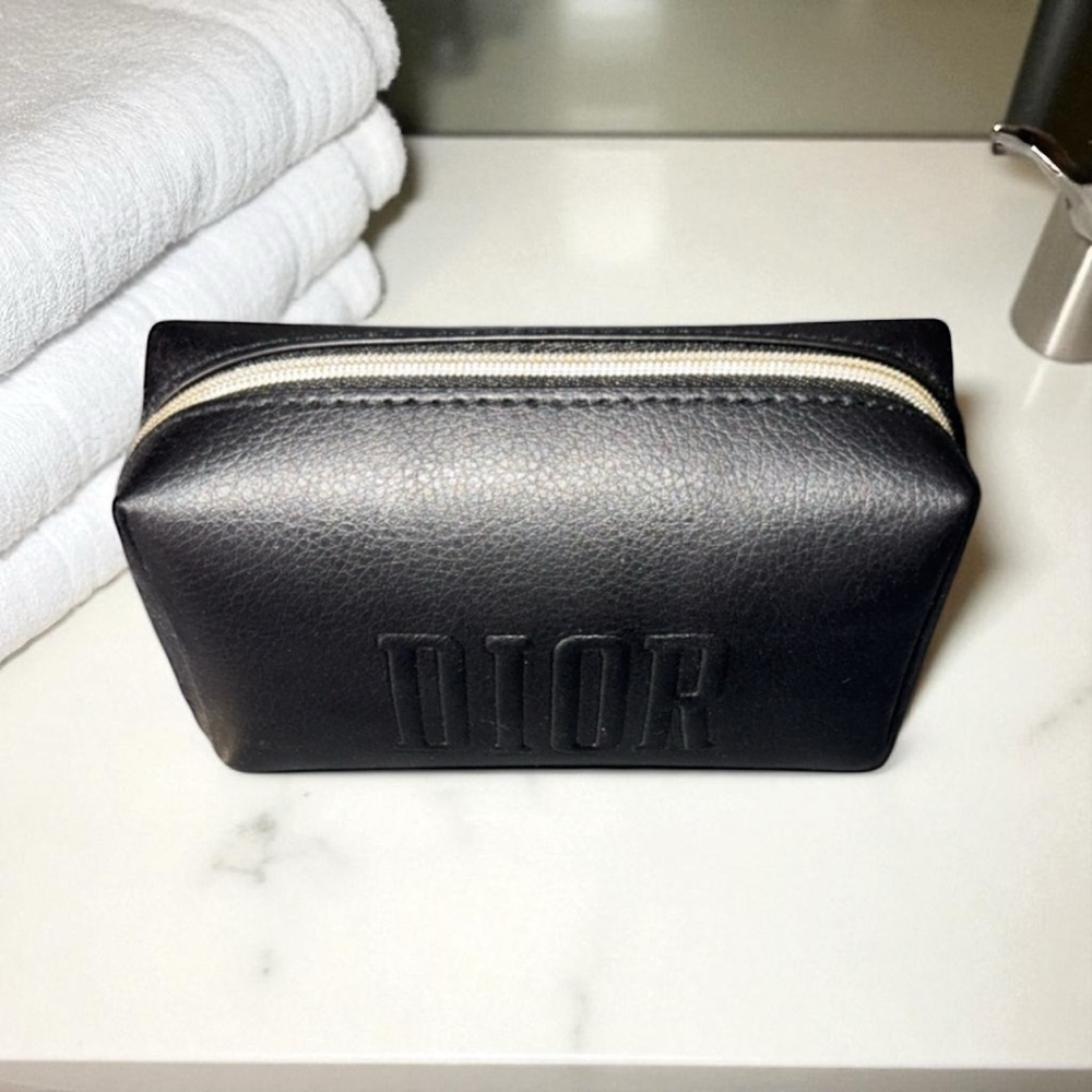 Dior Black Cosmetic Bag with Gold Accents - Picture 2 of 3